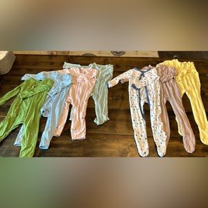 Kyte footies & rompers in EUC 12-18 Months